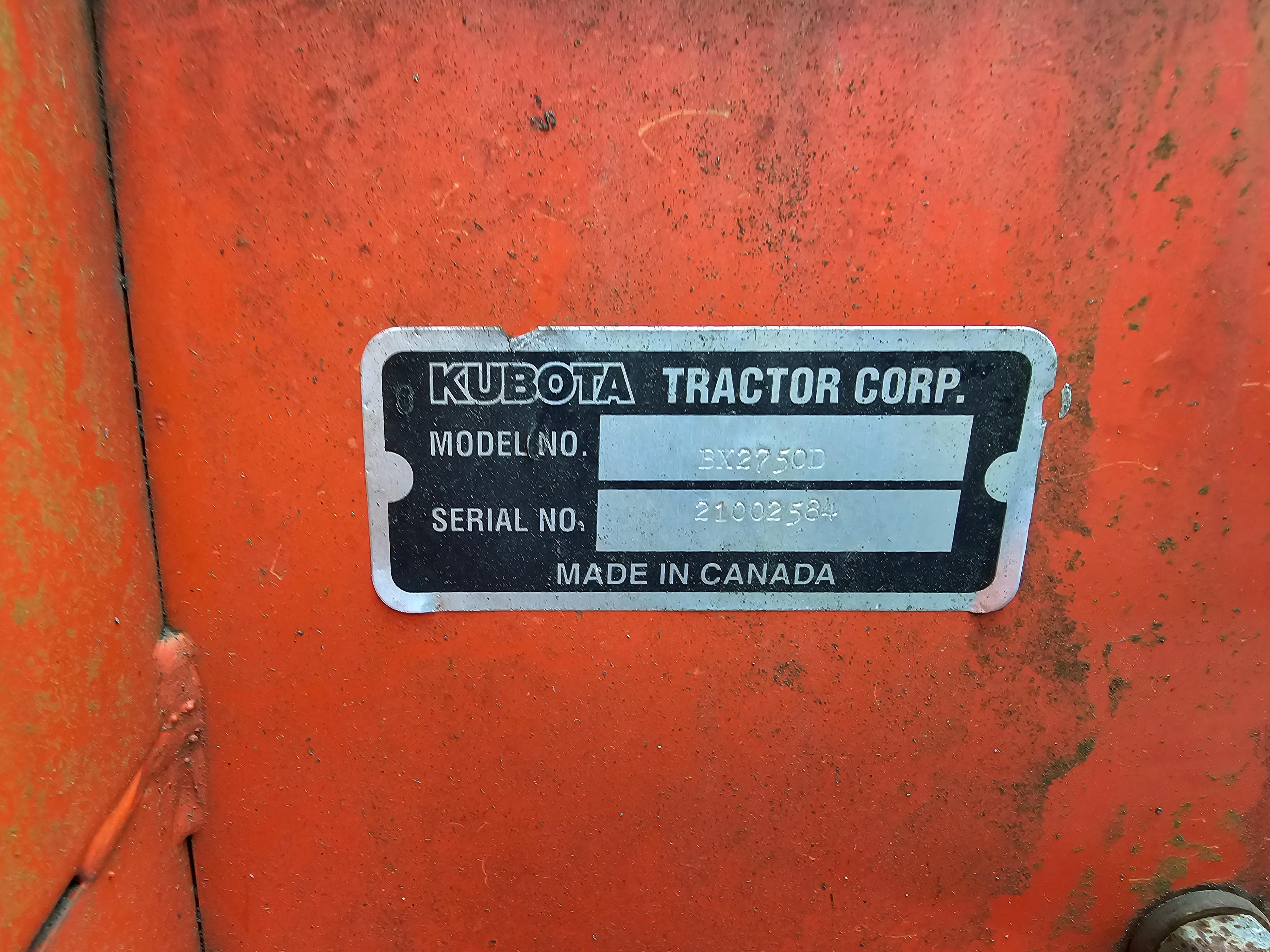 KIUBOTA BX2660TV TRACTOR