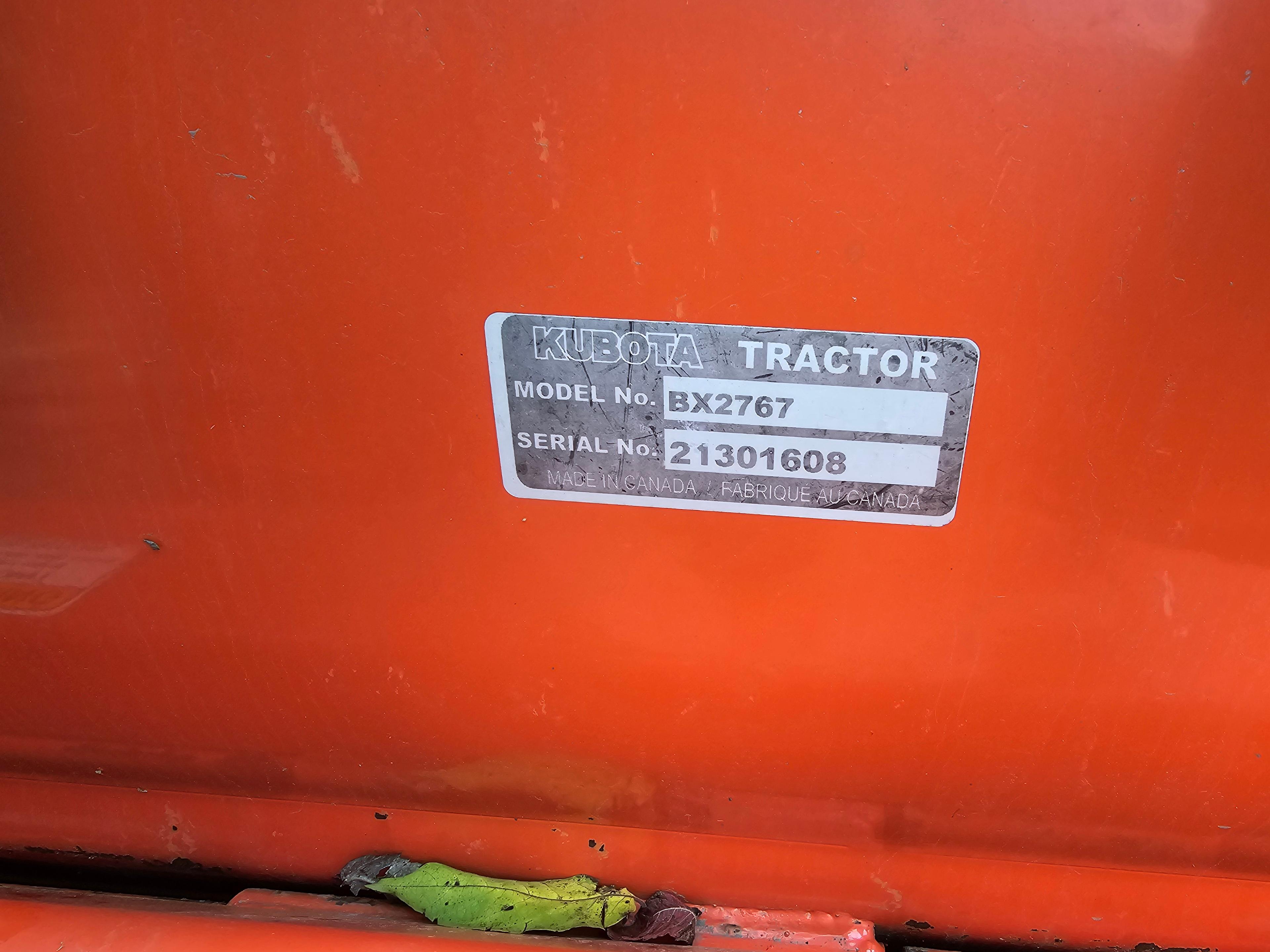 KIUBOTA BX2660TV TRACTOR