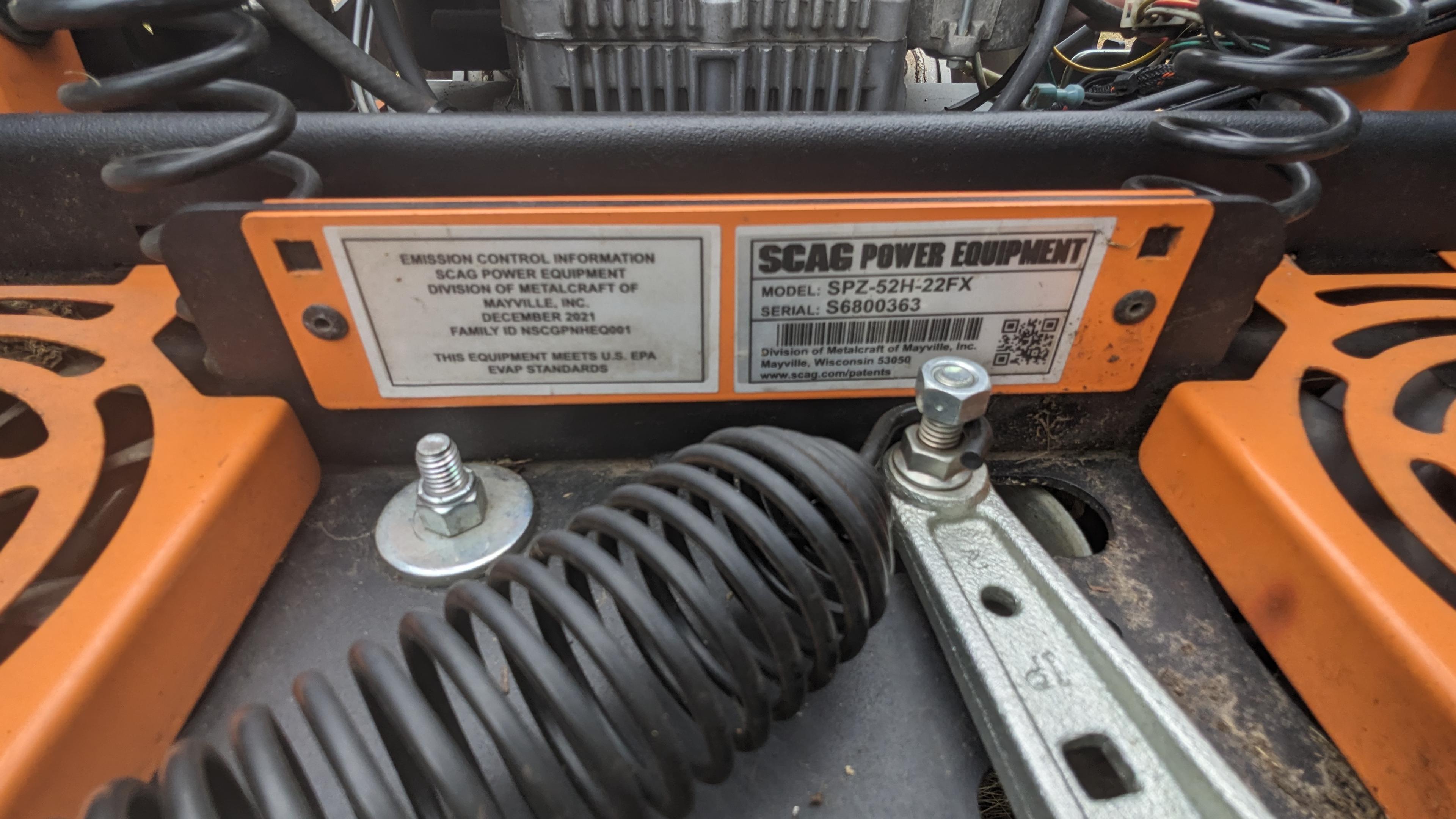 SCAG SPZ52H-22FX ZERO TURN