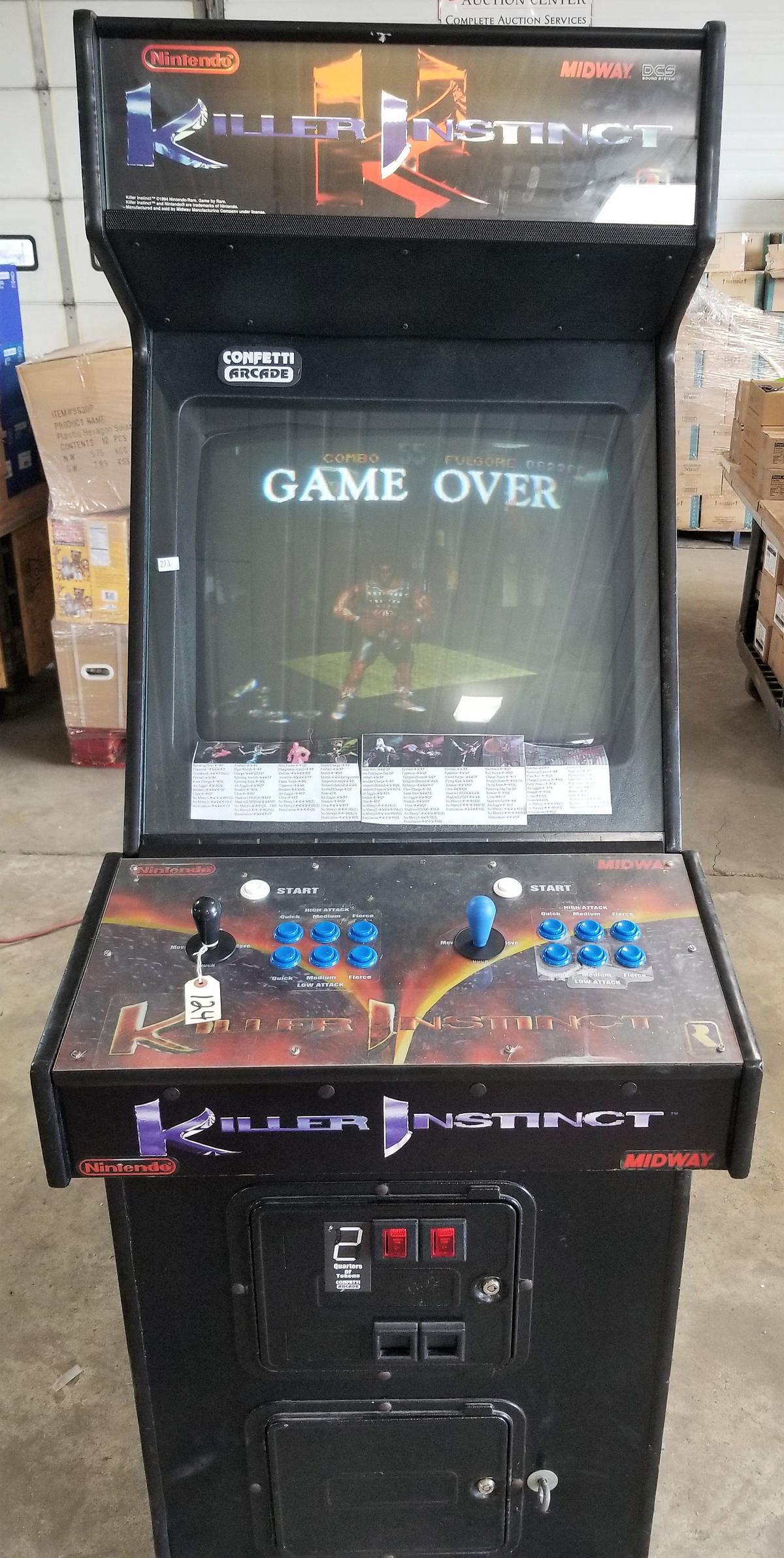 Nintendo "Killer Instinct" Arcade Machine