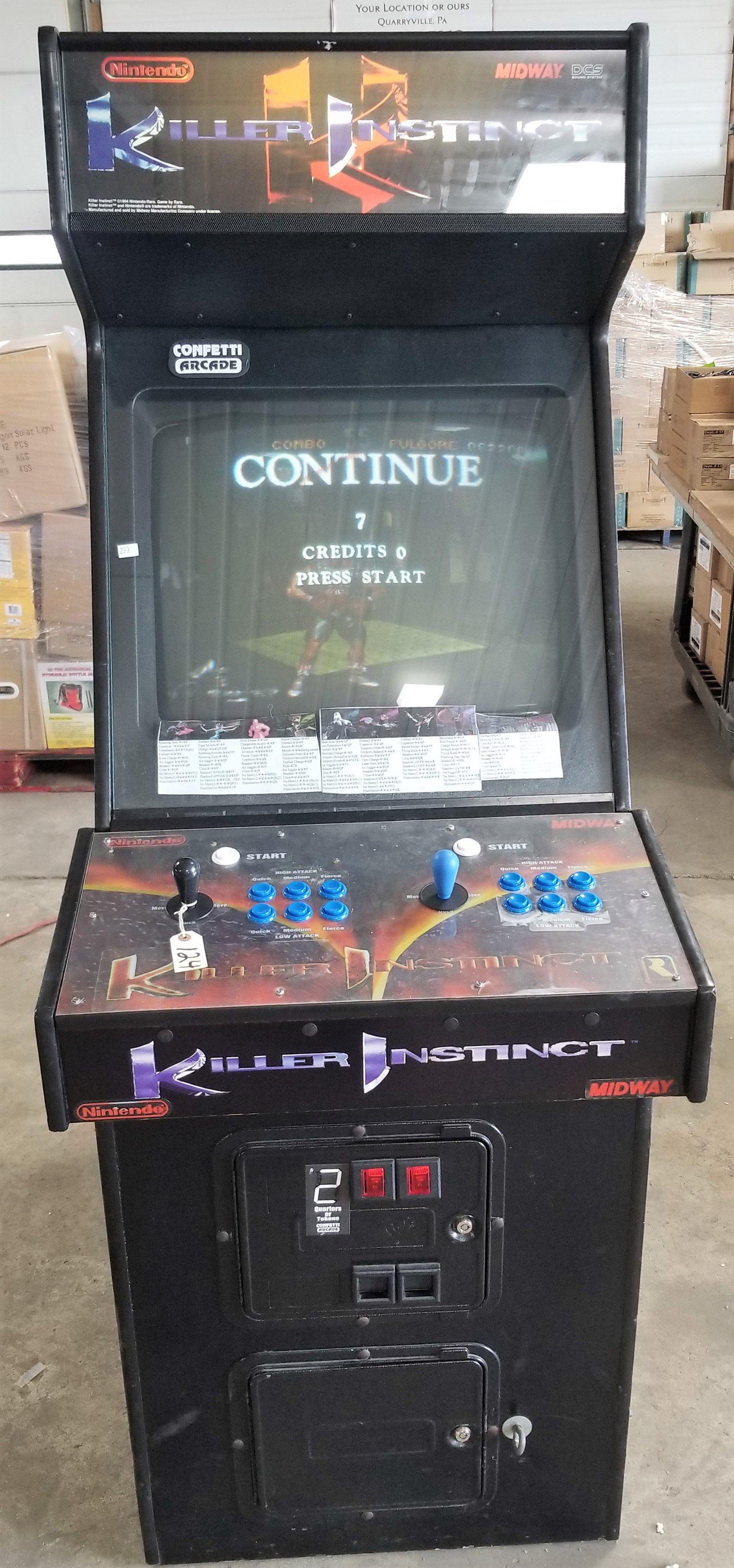 Nintendo "Killer Instinct" Arcade Machine