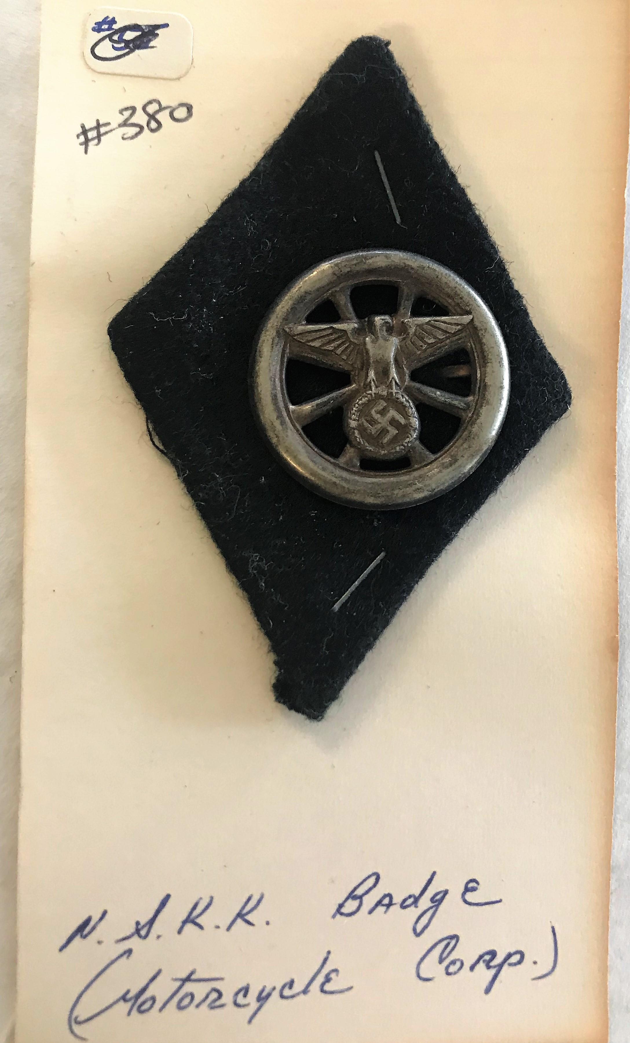 N.S.K.K. DRIVER'S SLEEVE BADGE