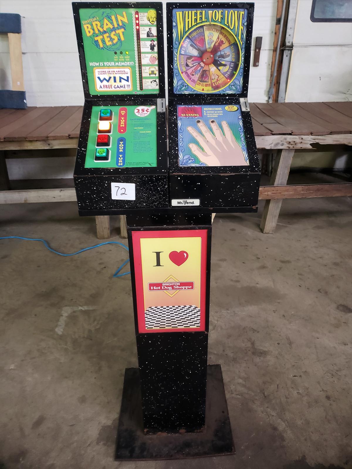 Brain Test & Wheel of Love Arcade Machine