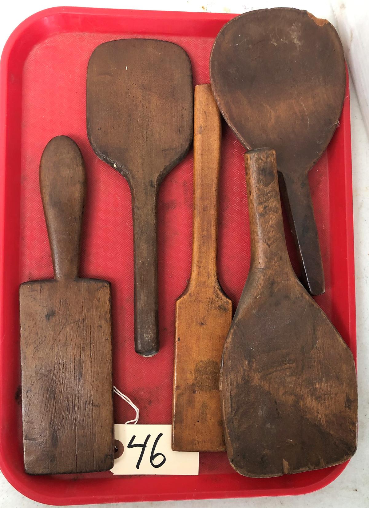 Assorted Wooden Ladels & Scrapers