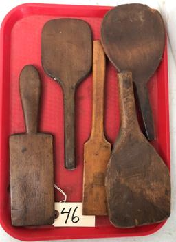 Assorted Wooden Ladels & Scrapers