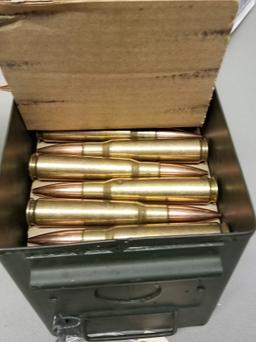 50 Cal BMG Ammunition in Metal Ammo Box