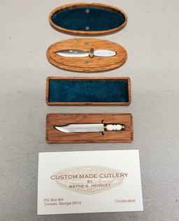 "Loos" Wayne G Hensley Custom Miniature Knives