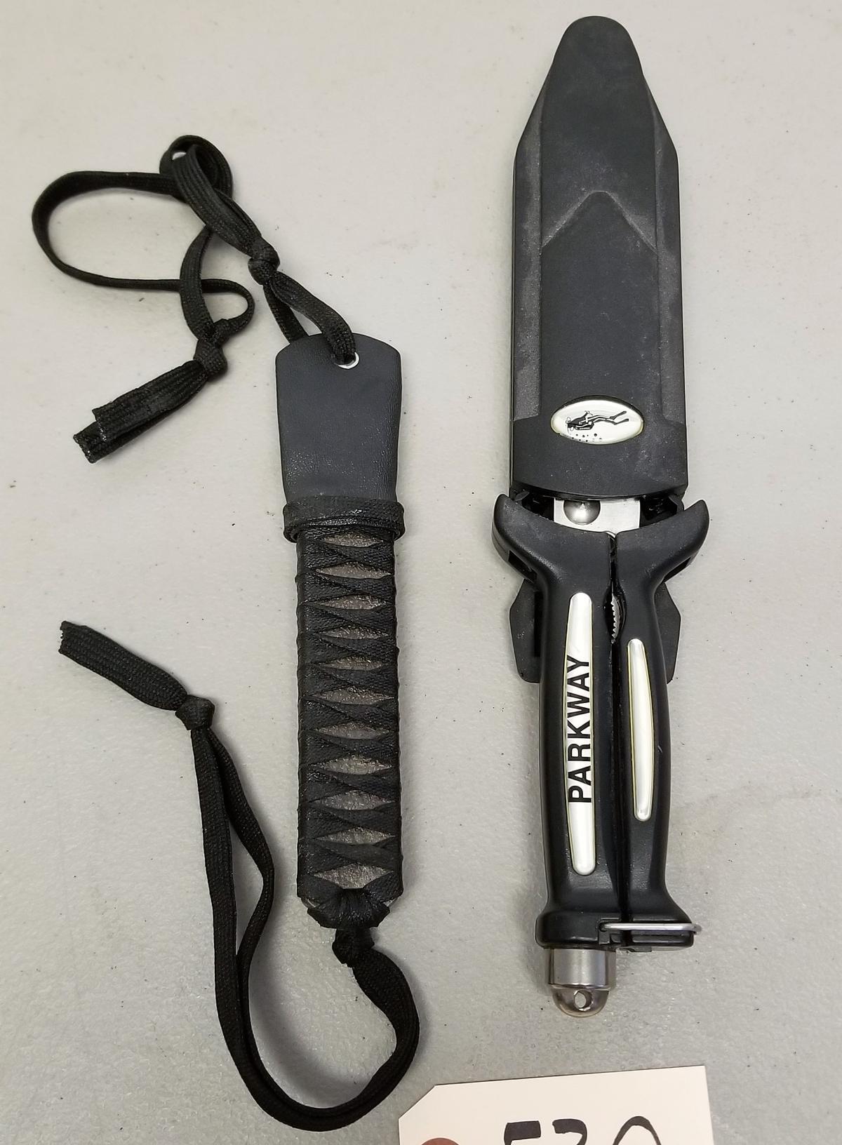 Parkway Divers Knife and Unique Blunt Blade Knife
