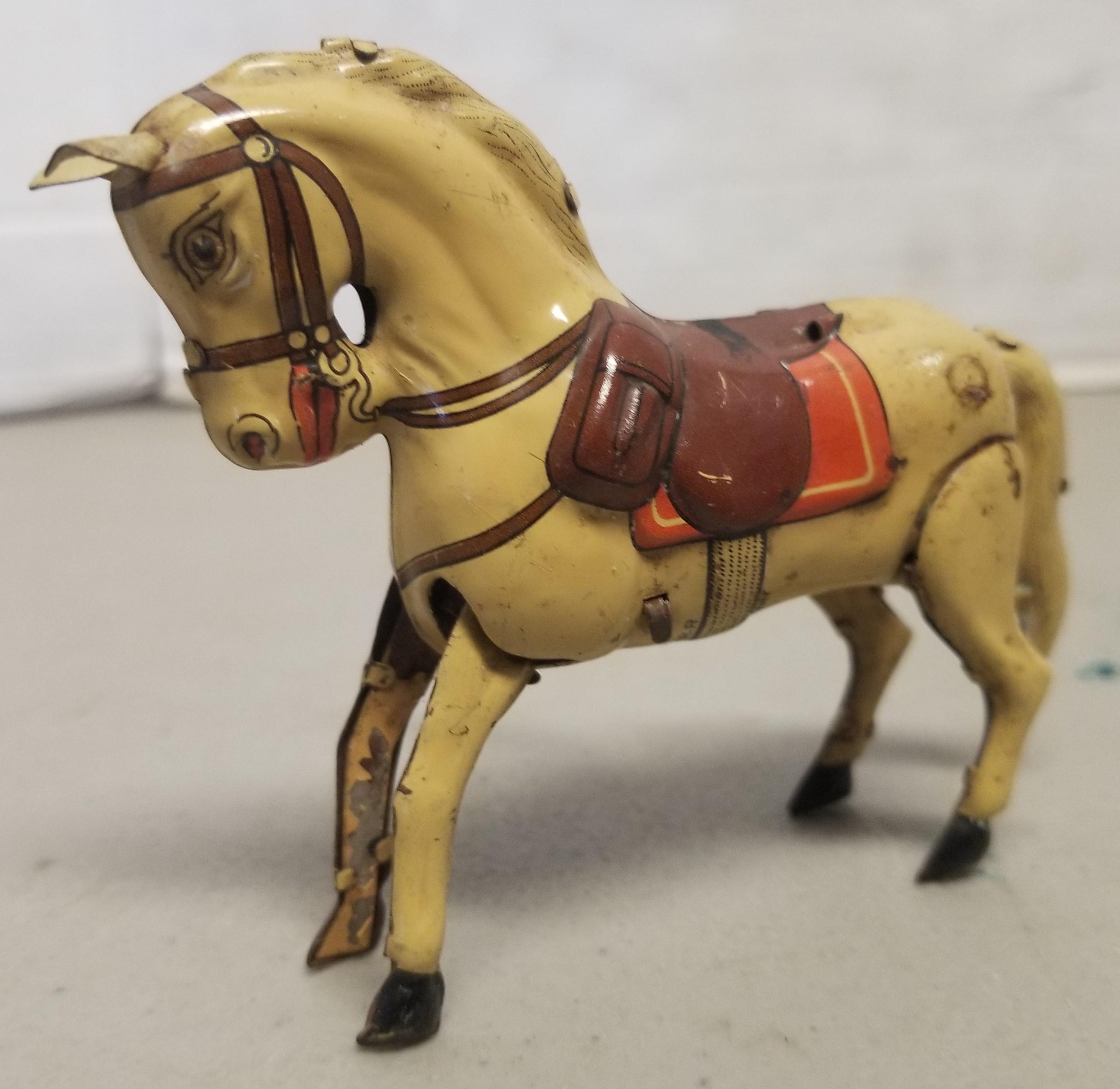 Vintage Tin Wind-Up Horse