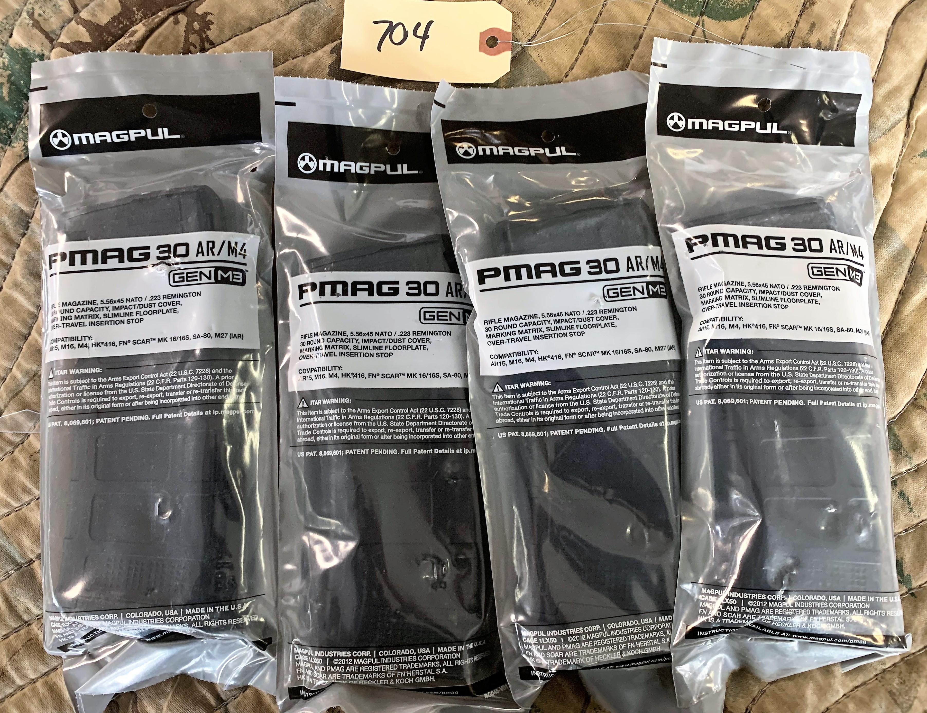 (4) Magpul PMAG 30 Magazines