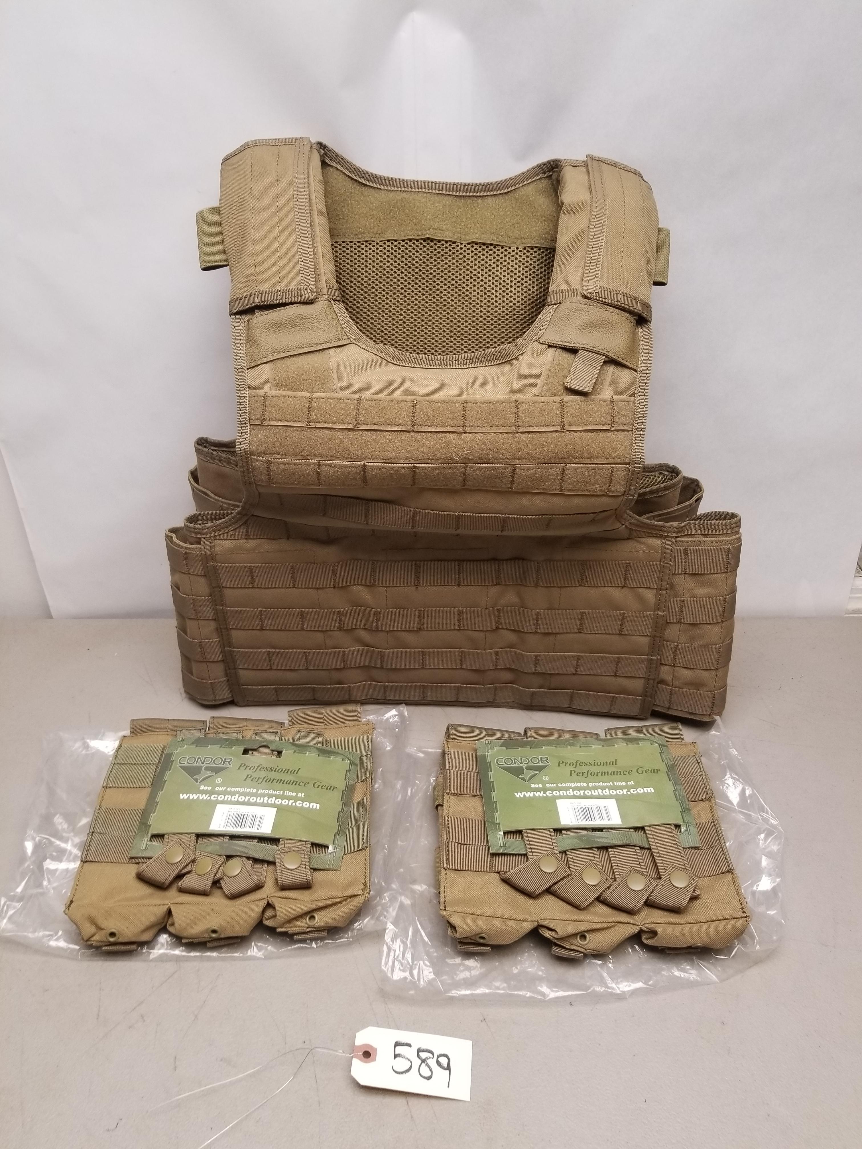 Condor Quick release Tactical Vest & 2 Mag Holders