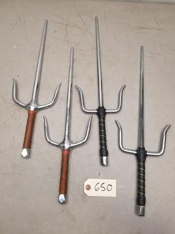 (2) Pairs of Novelty Sai Sword Sets