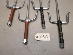 (2) Pairs of Novelty Sai Sword Sets