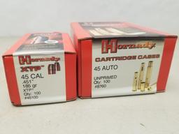.45 Cal New Brass & Bullets