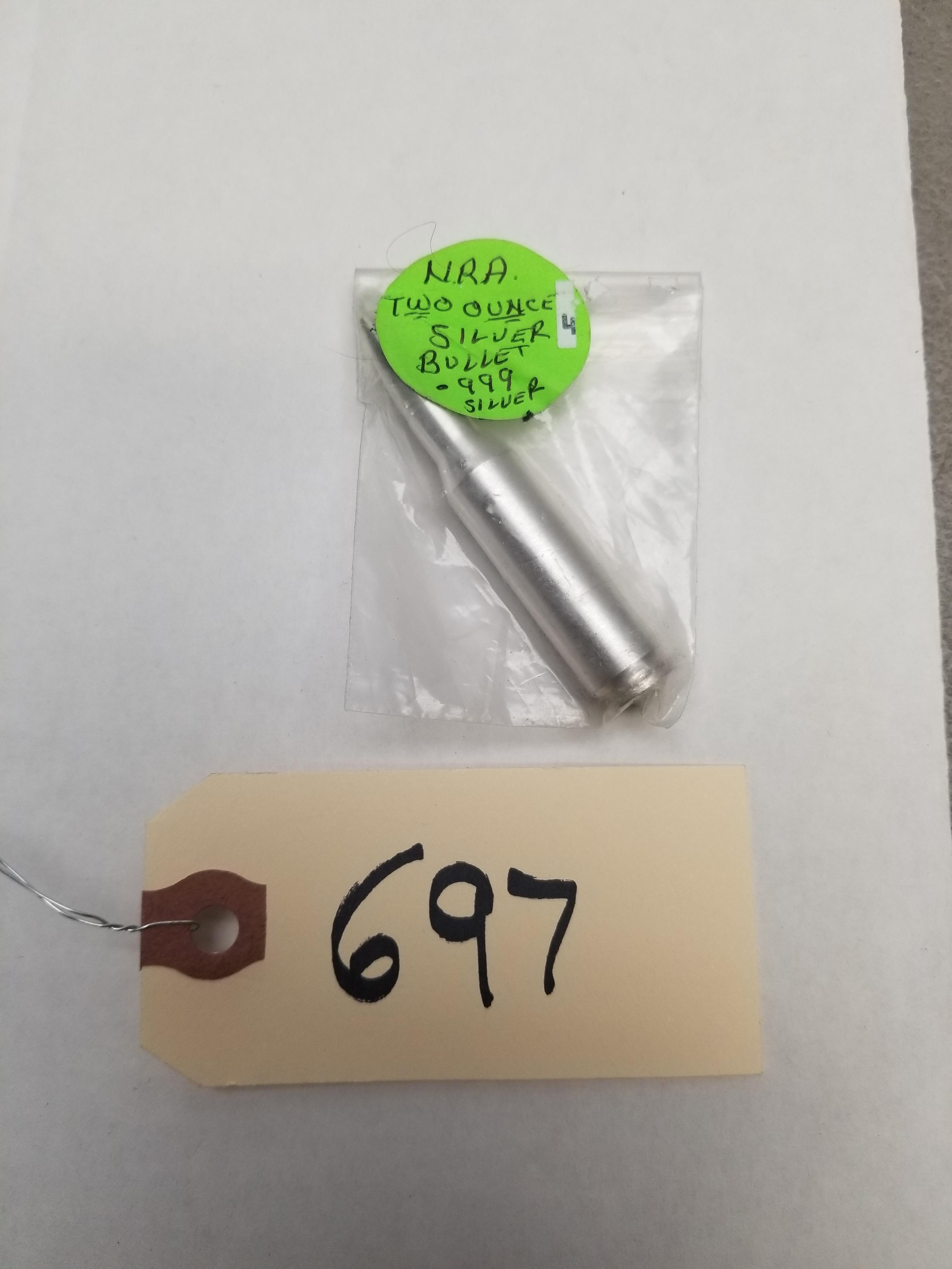 NRA  Two Ounce .999 Silver Bullet