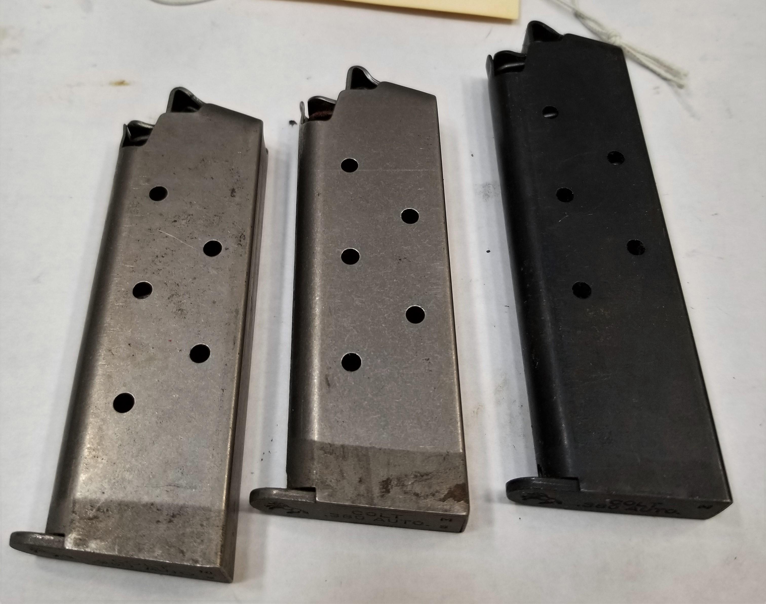 (3) Colt .380 Pistol Mags And More
