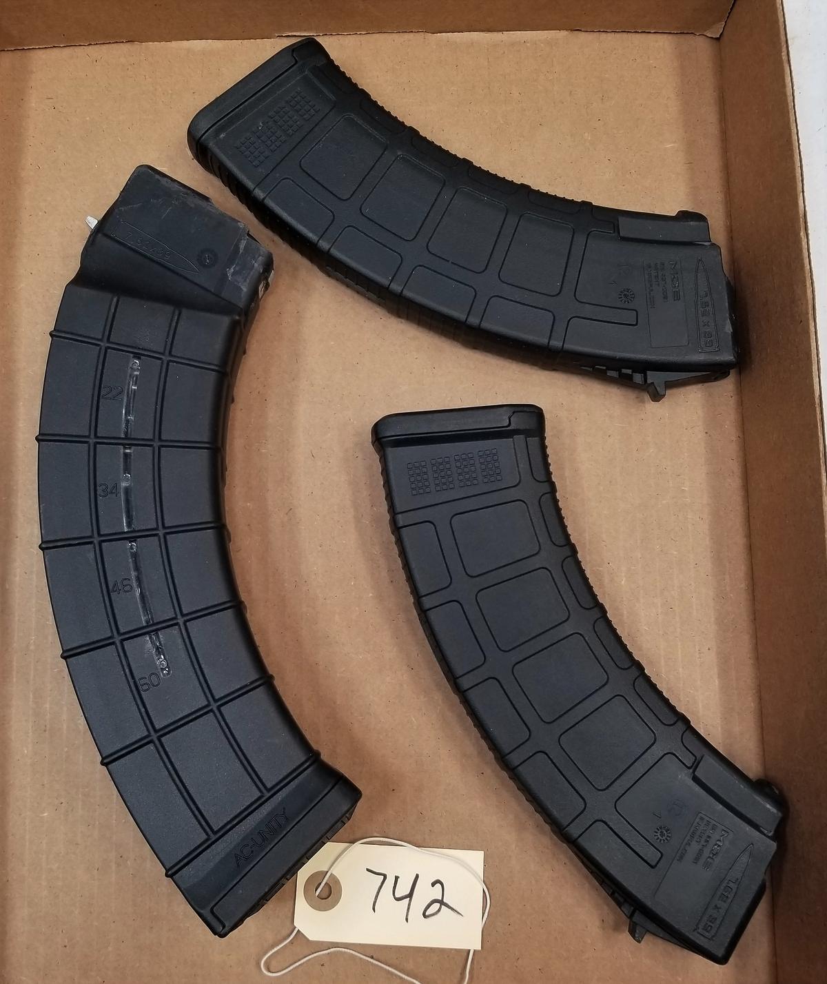(2) 30rd And (1) 60rd Polymer 7.62x39mm Magazines