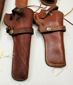 (5) Assorted Brown Leather Holsters