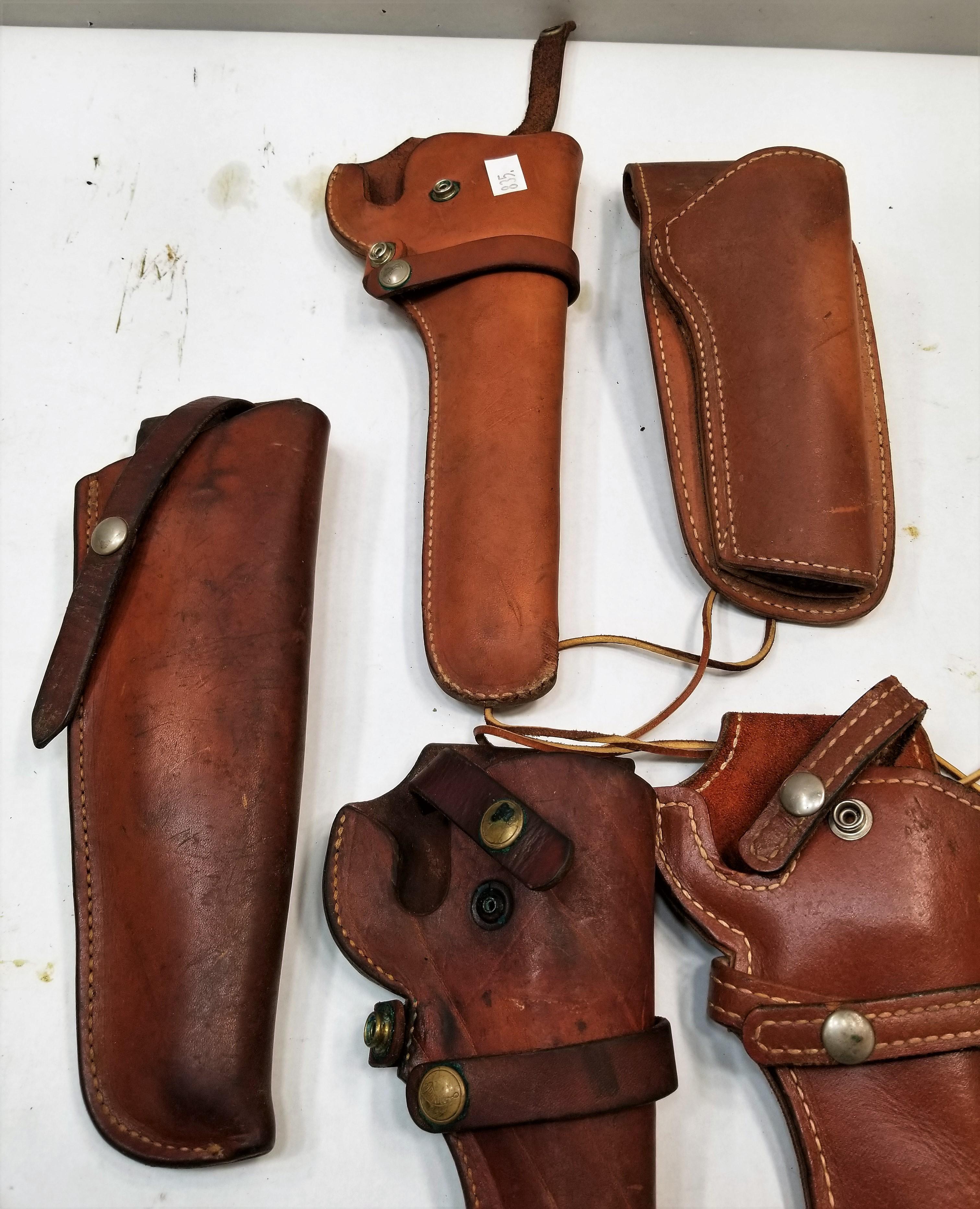 (5) Assorted Brown Leather Holsters