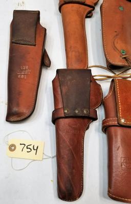 (5) Assorted Brown Leather Holsters