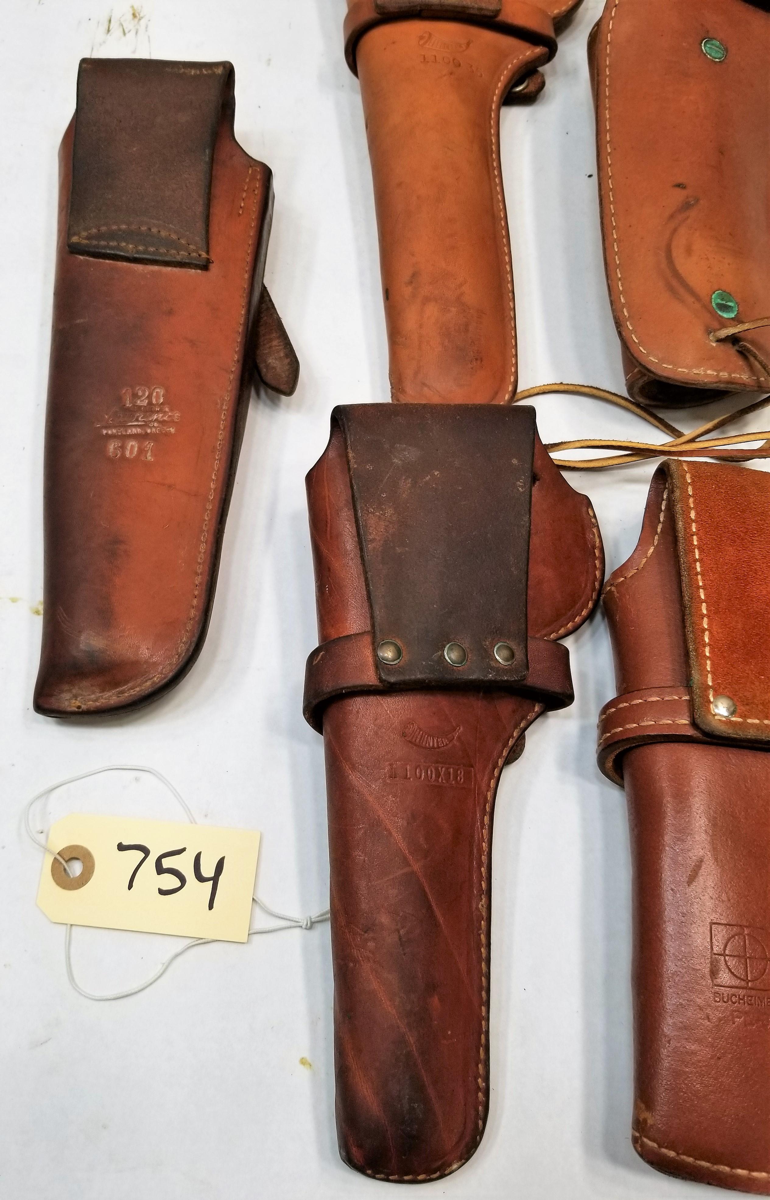 (5) Assorted Brown Leather Holsters