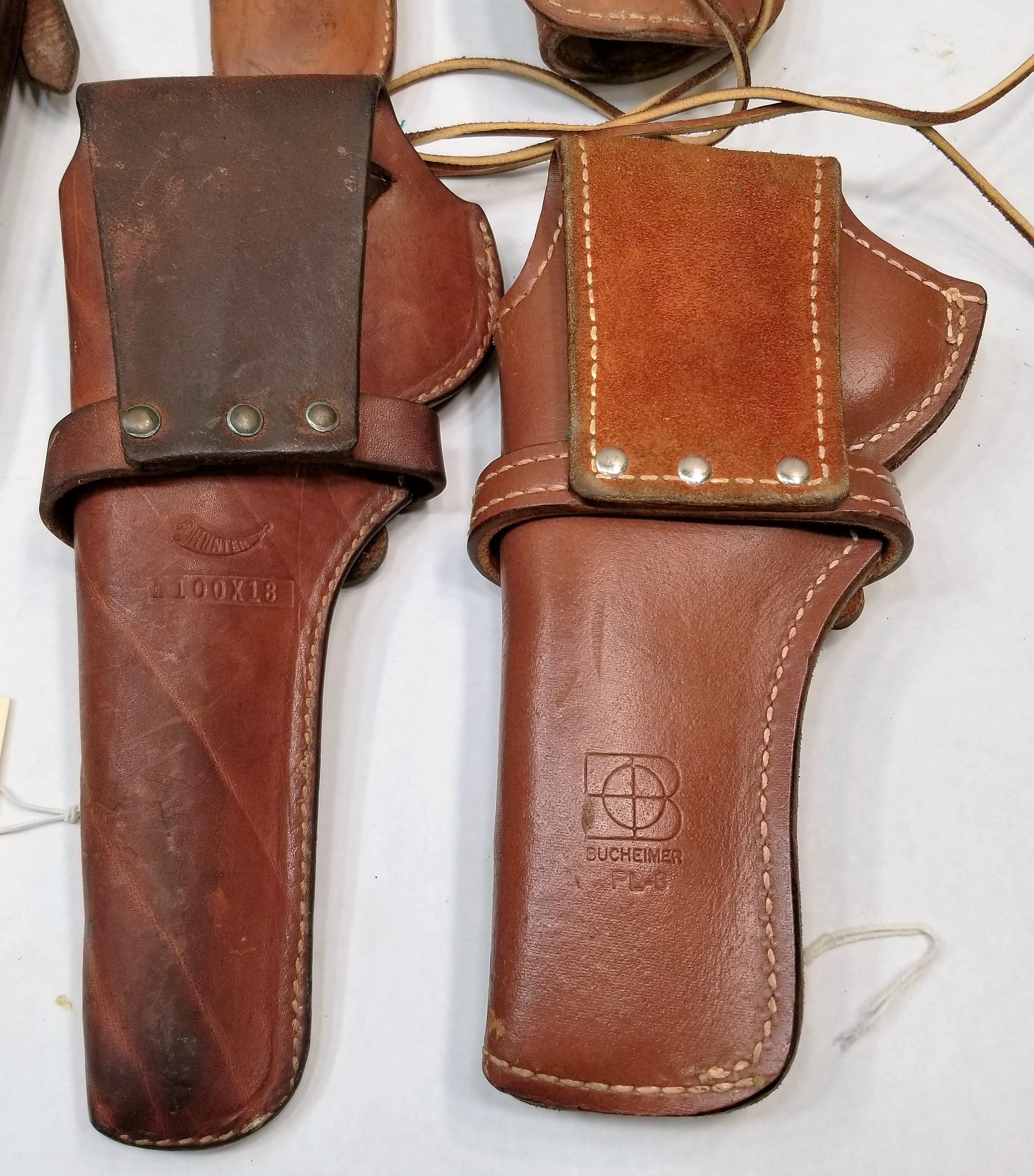 (5) Assorted Brown Leather Holsters