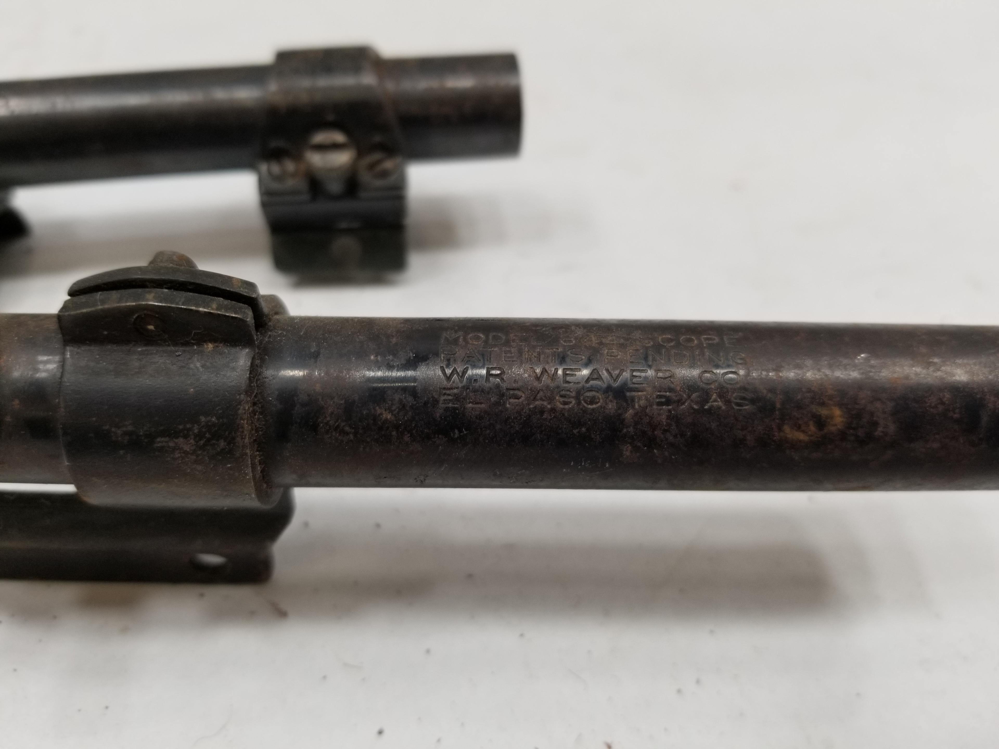 (2) Vintage Weaver Rifle Scopes