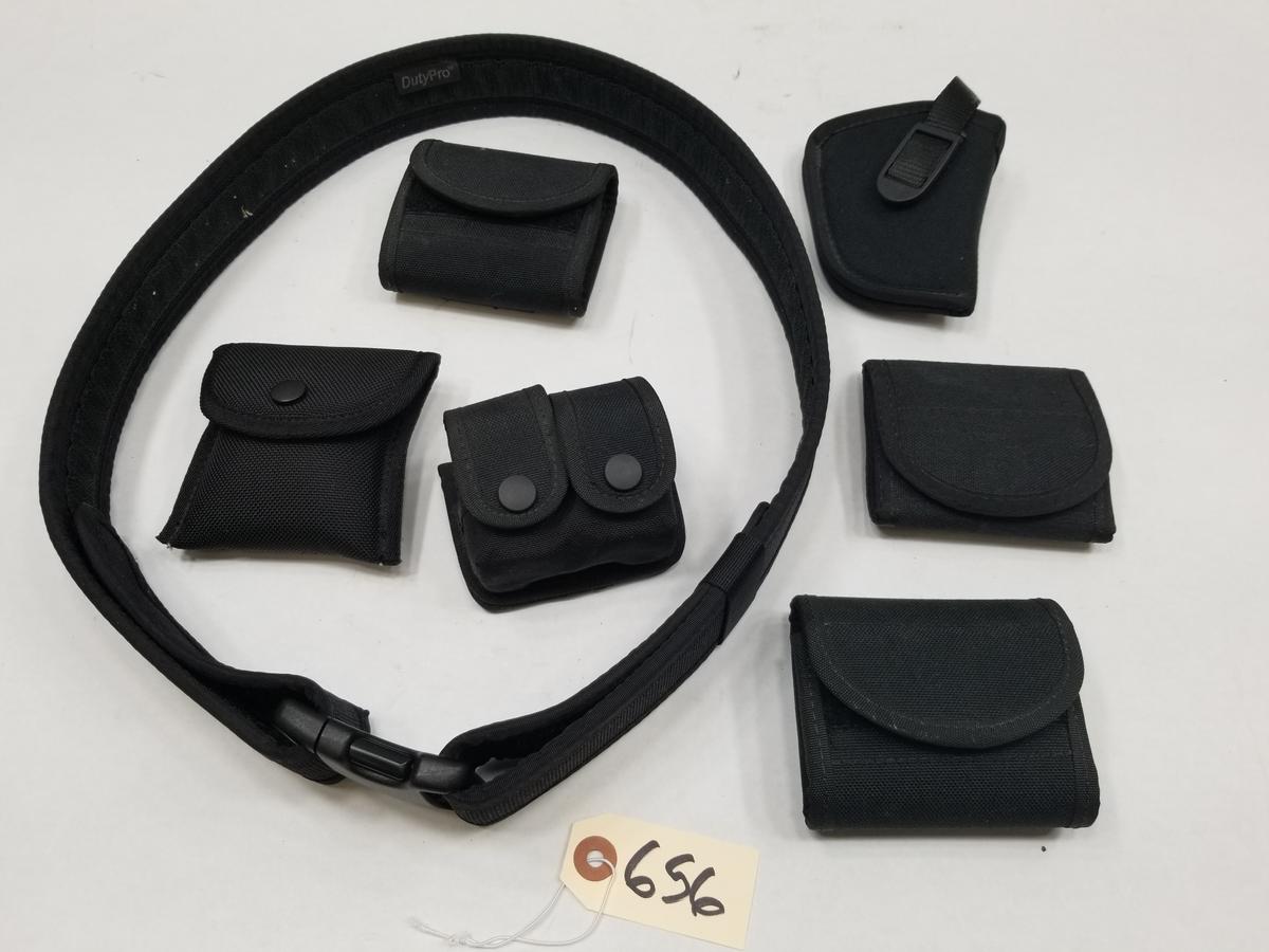 (6) Assorted Nylon Accessory Pouches And Belt