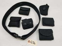 (6) Assorted Nylon Accessory Pouches And Belt