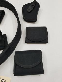 (6) Assorted Nylon Accessory Pouches And Belt