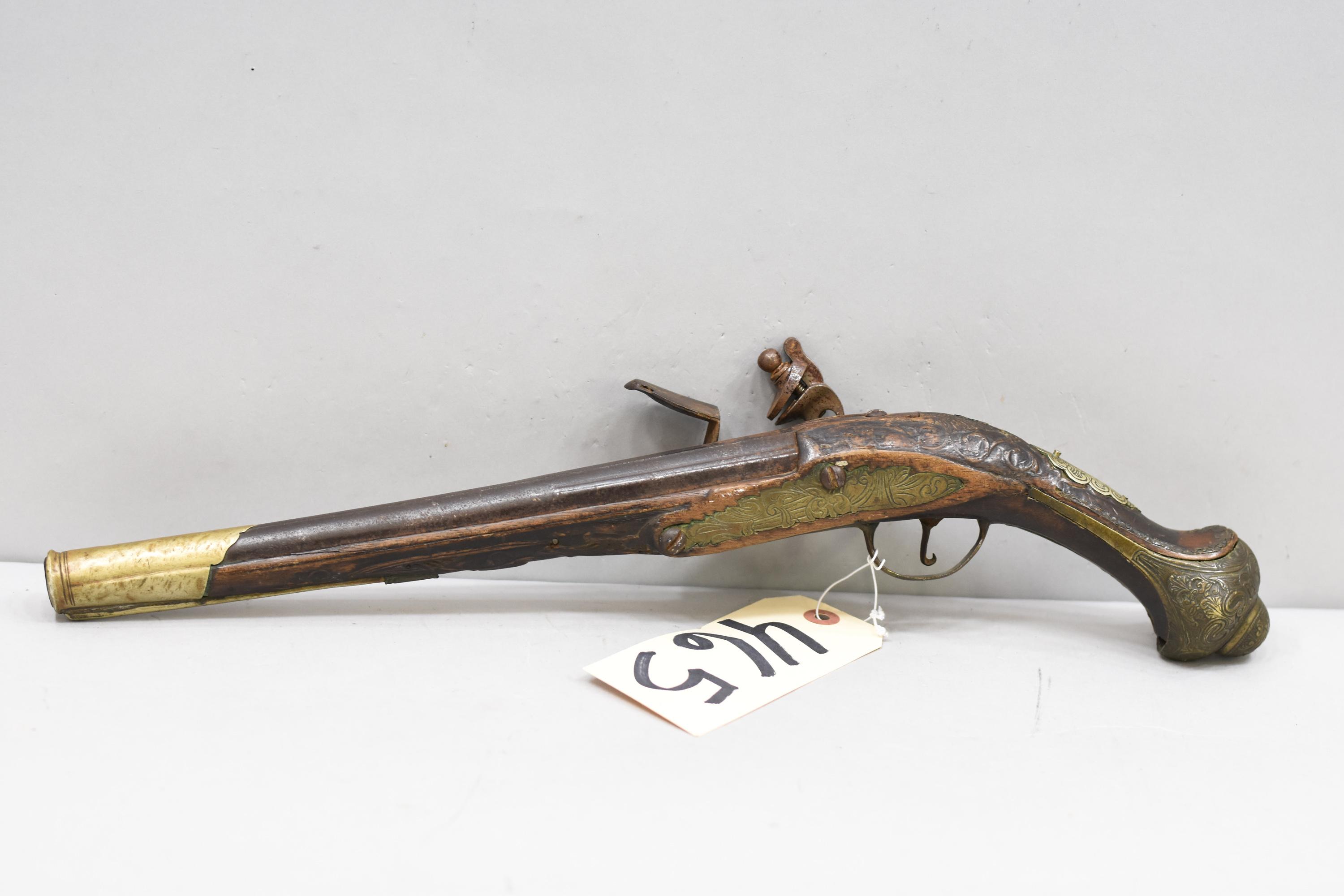 Antique Ottoman  Approx. .60 Cal Flintlock Pistol