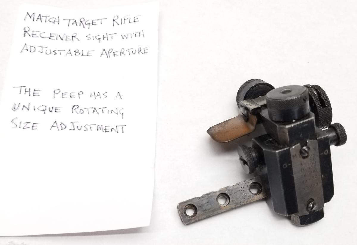 Vintage Match Target Rifle Receiver Peep Sight