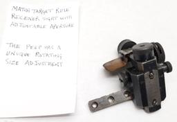 Vintage Match Target Rifle Receiver Peep Sight