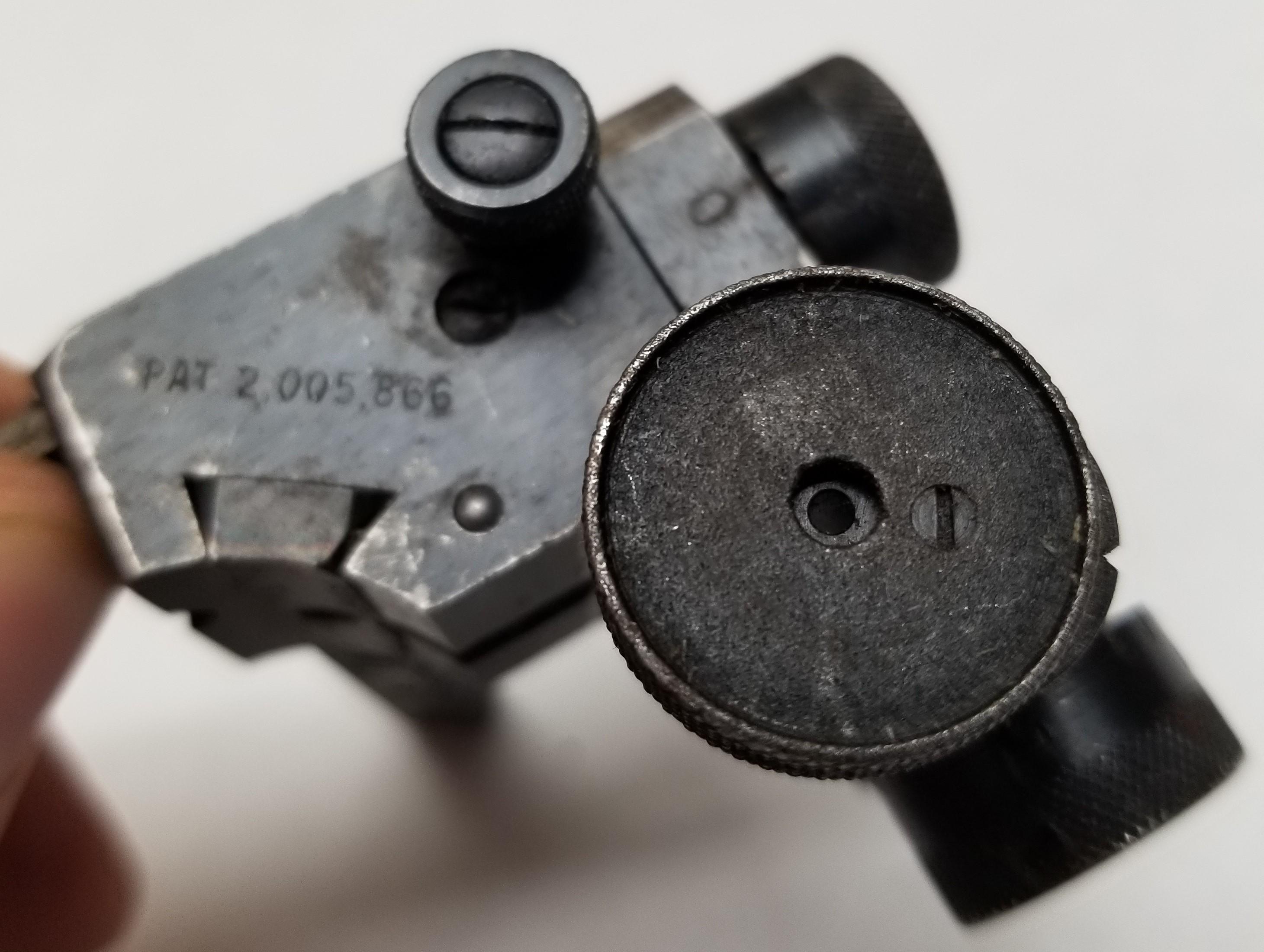 Vintage Match Target Rifle Receiver Peep Sight