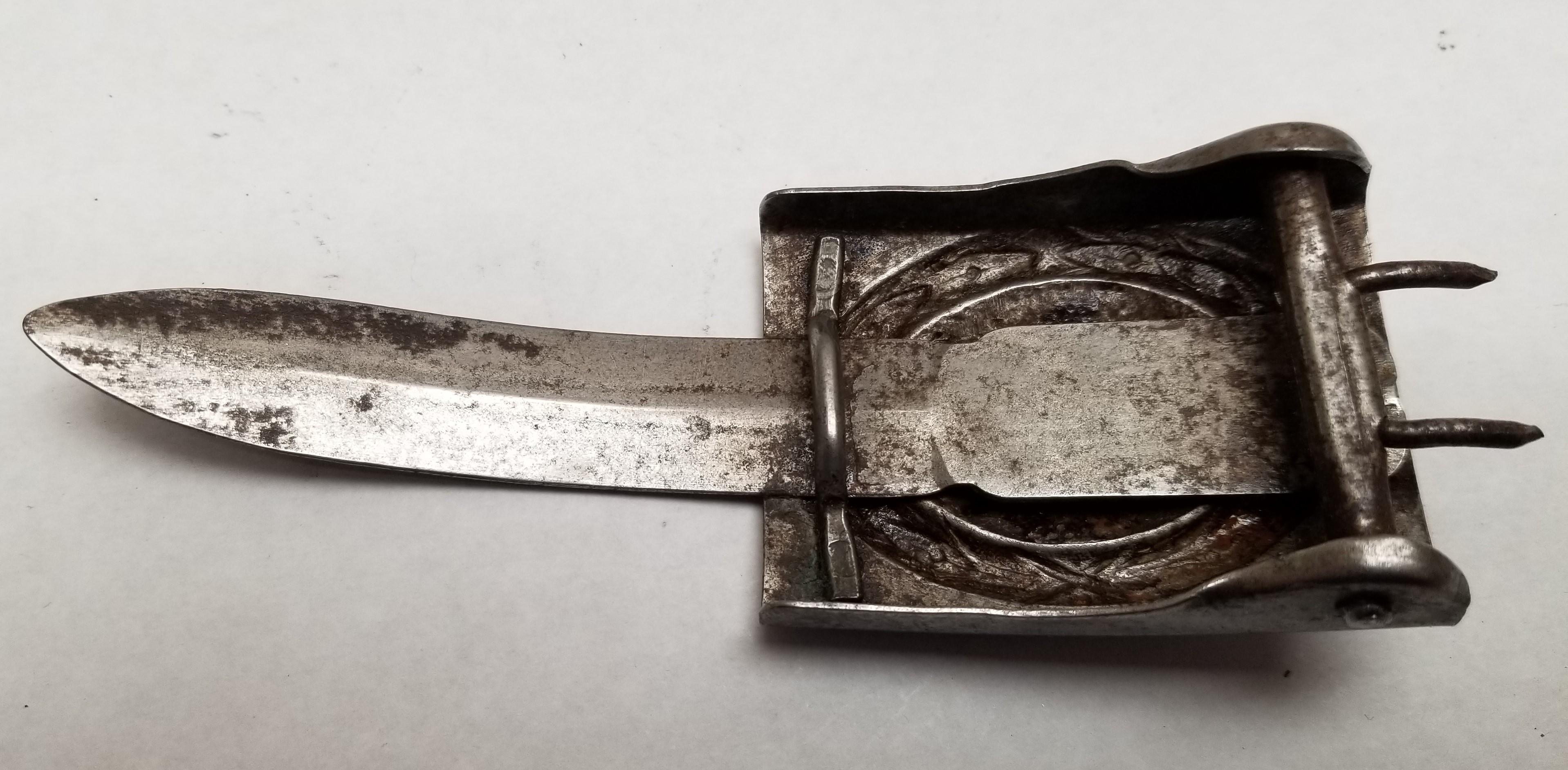 WW2 German Officer Belt Buckle With Knife Blade