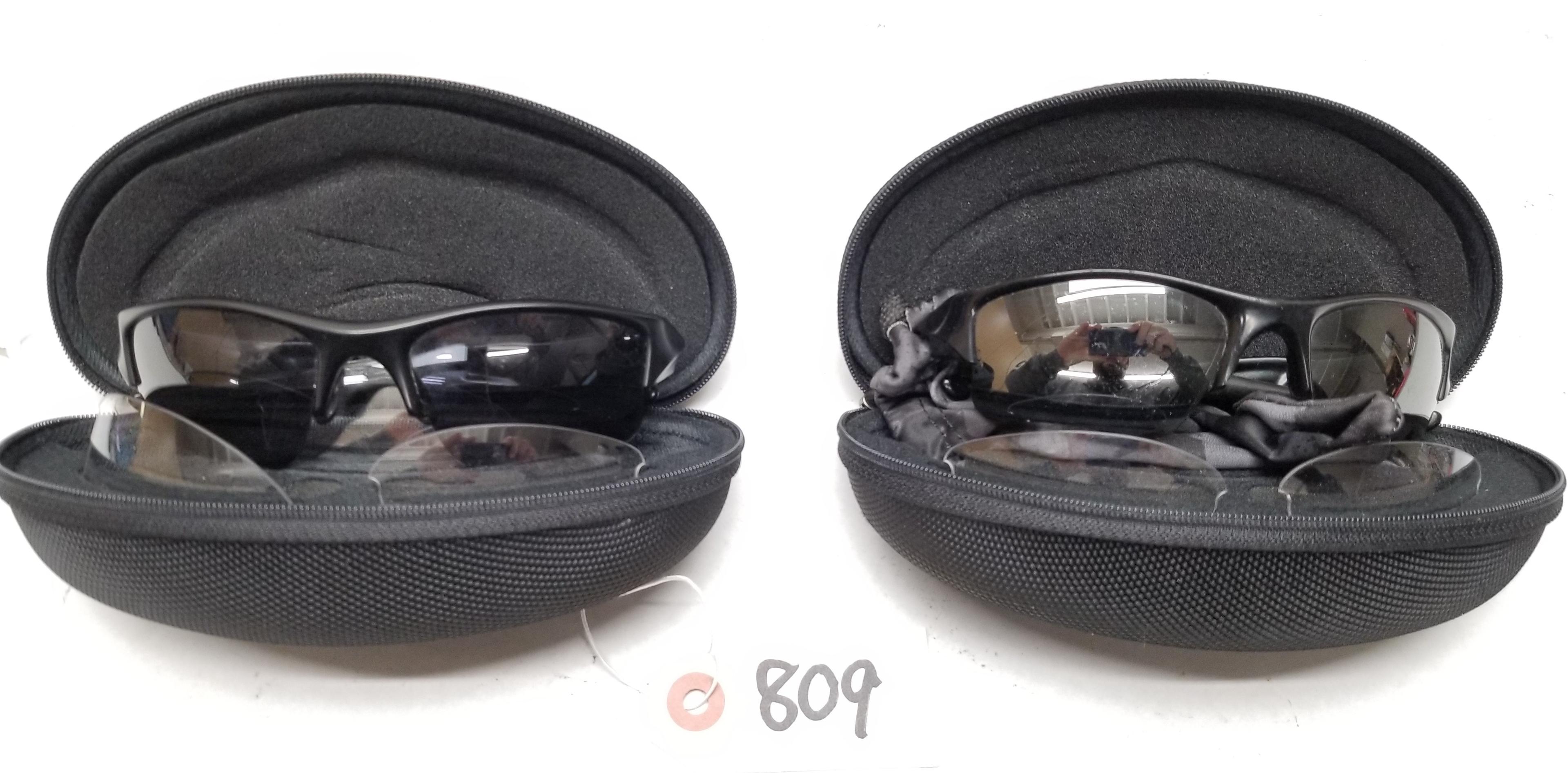 (2) Pairs Of Used Oakley Flak Jacket Sunglasses