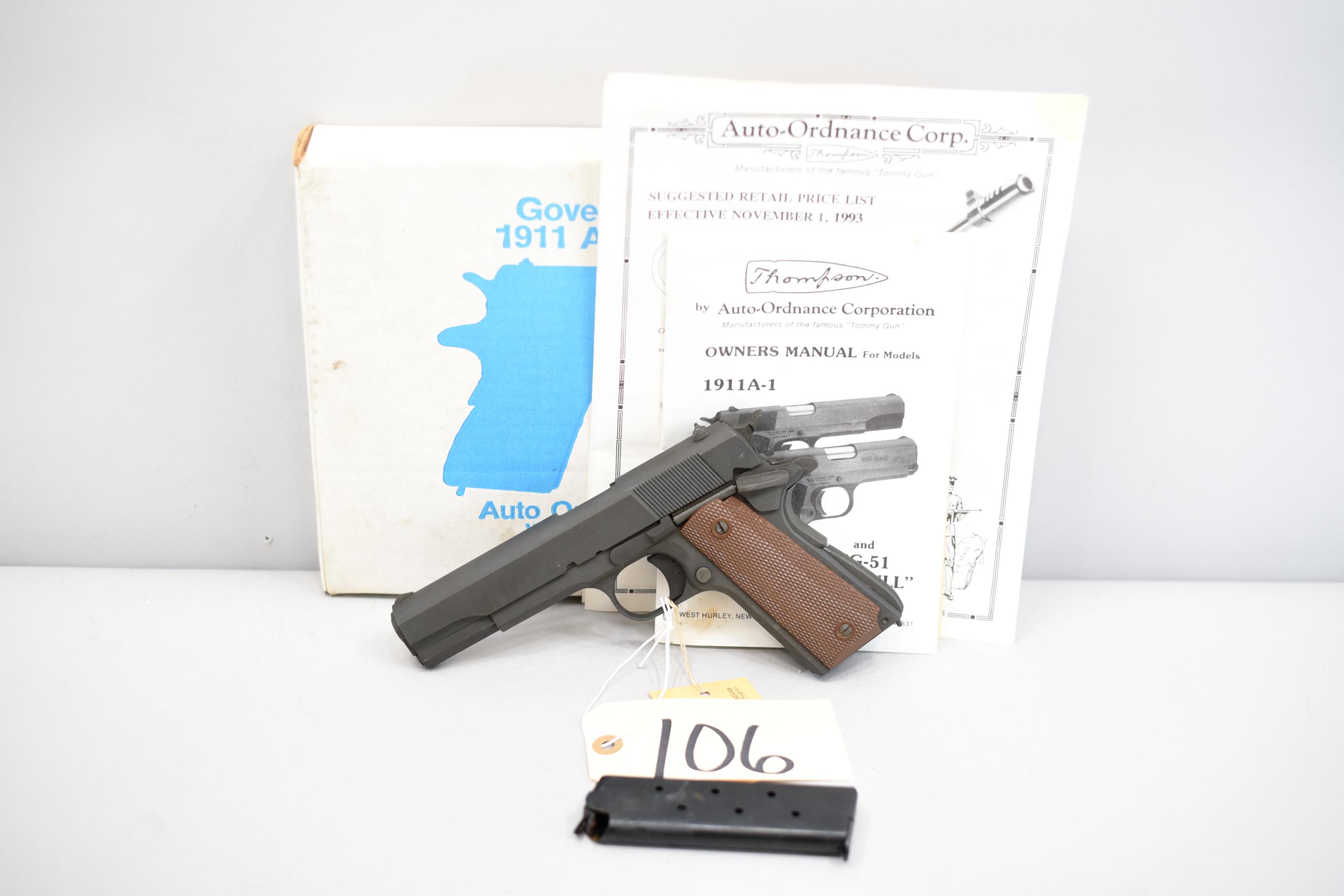 (R) Auto Ordnance Gov't Model 1911 .45Acp Pistol