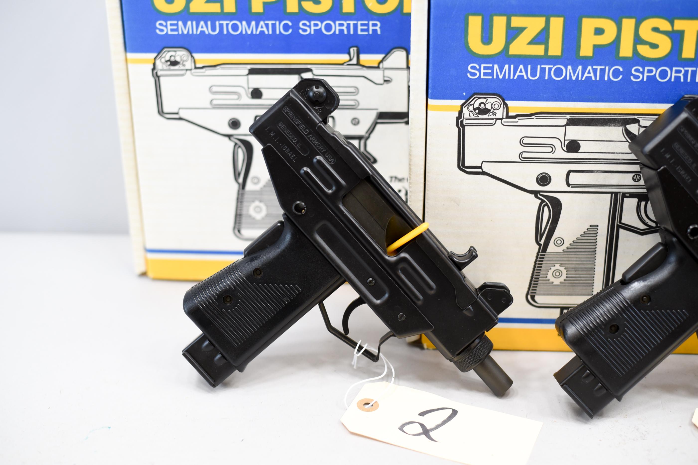 (R) Consecutive Springfield IMI 9mm Uzi Pistols