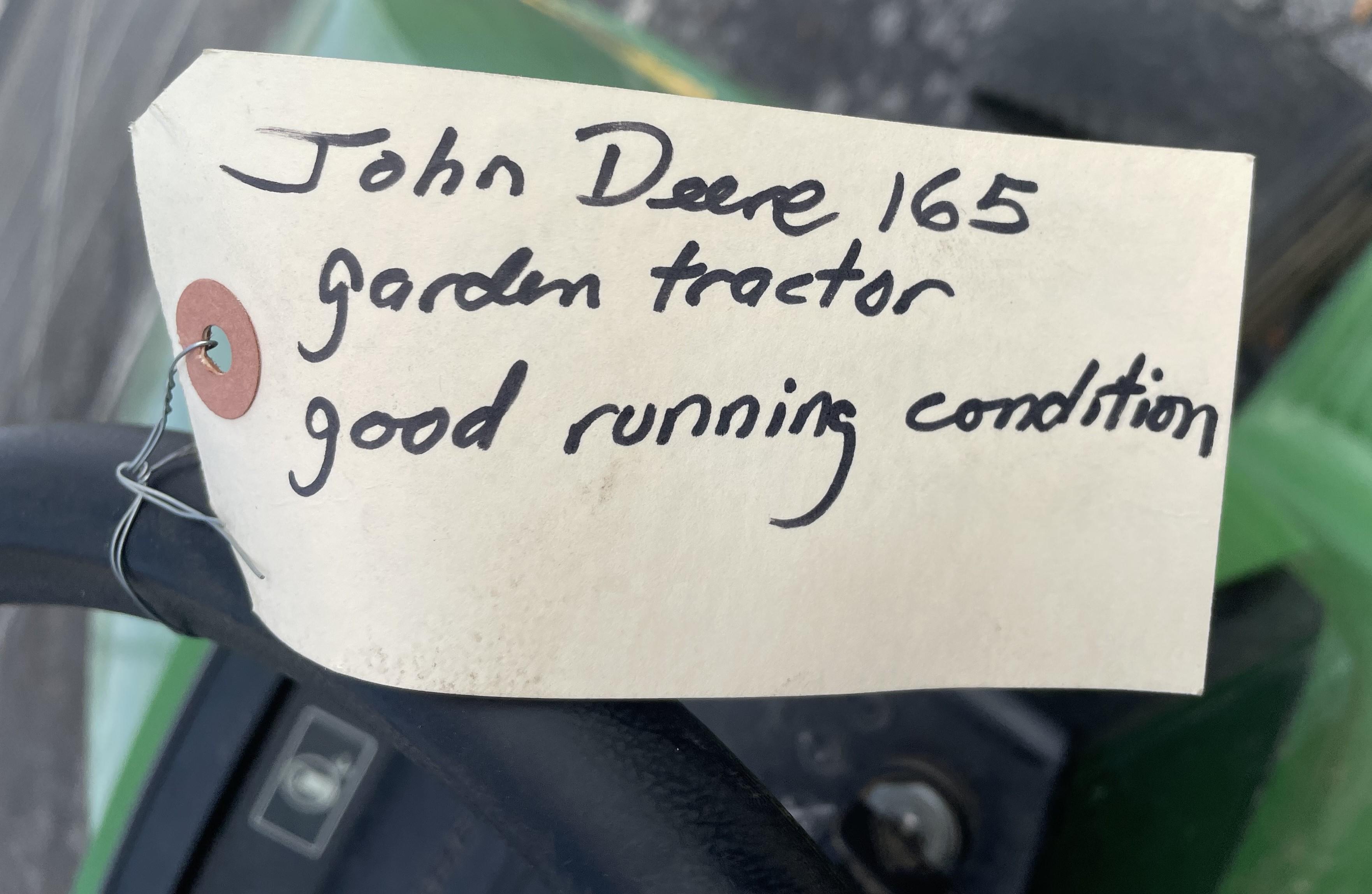 John Deere 165 Garden Tractor