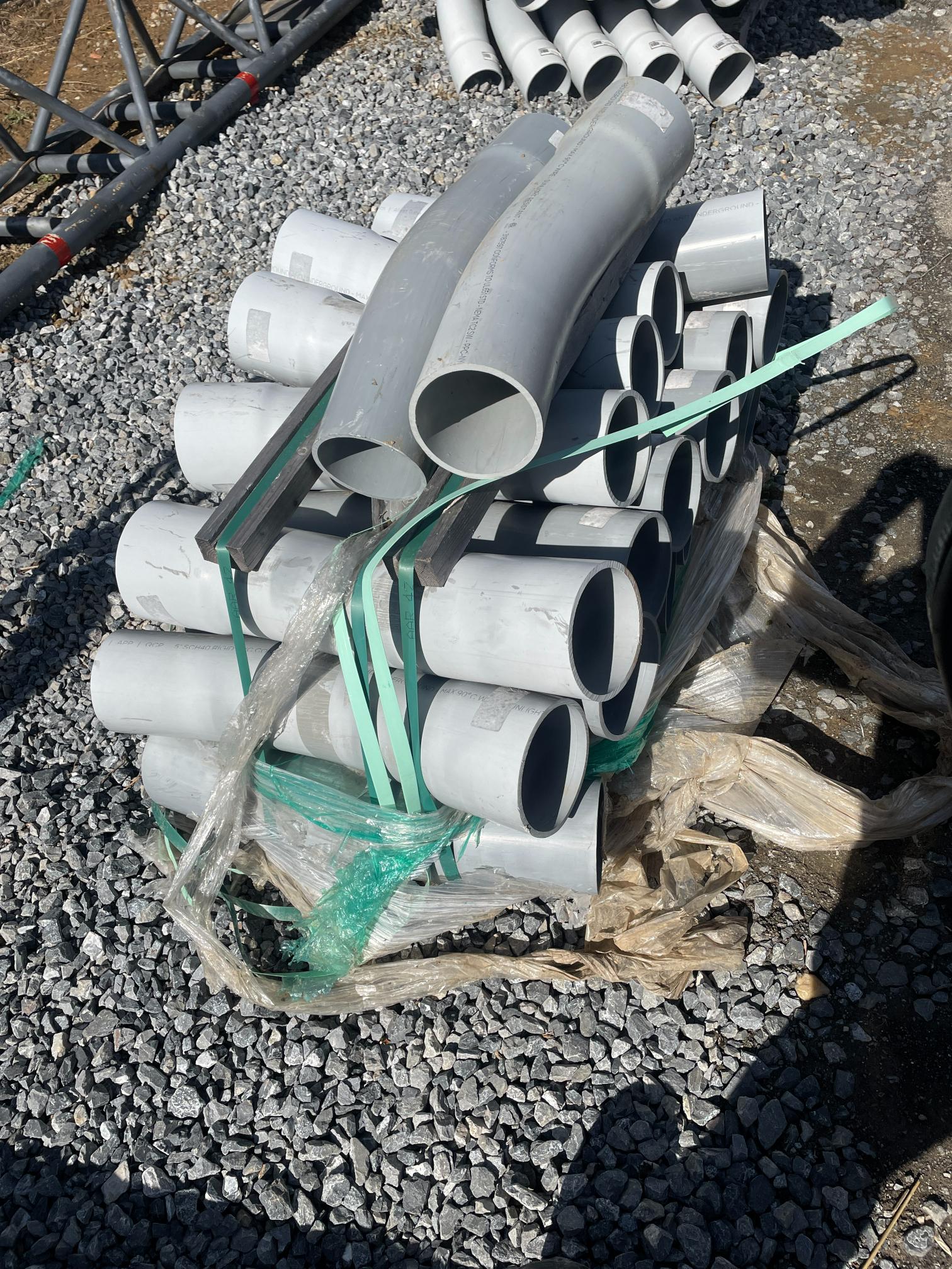 Skid Lot Of 5"X24" Schedule 40 PVC Pipe
