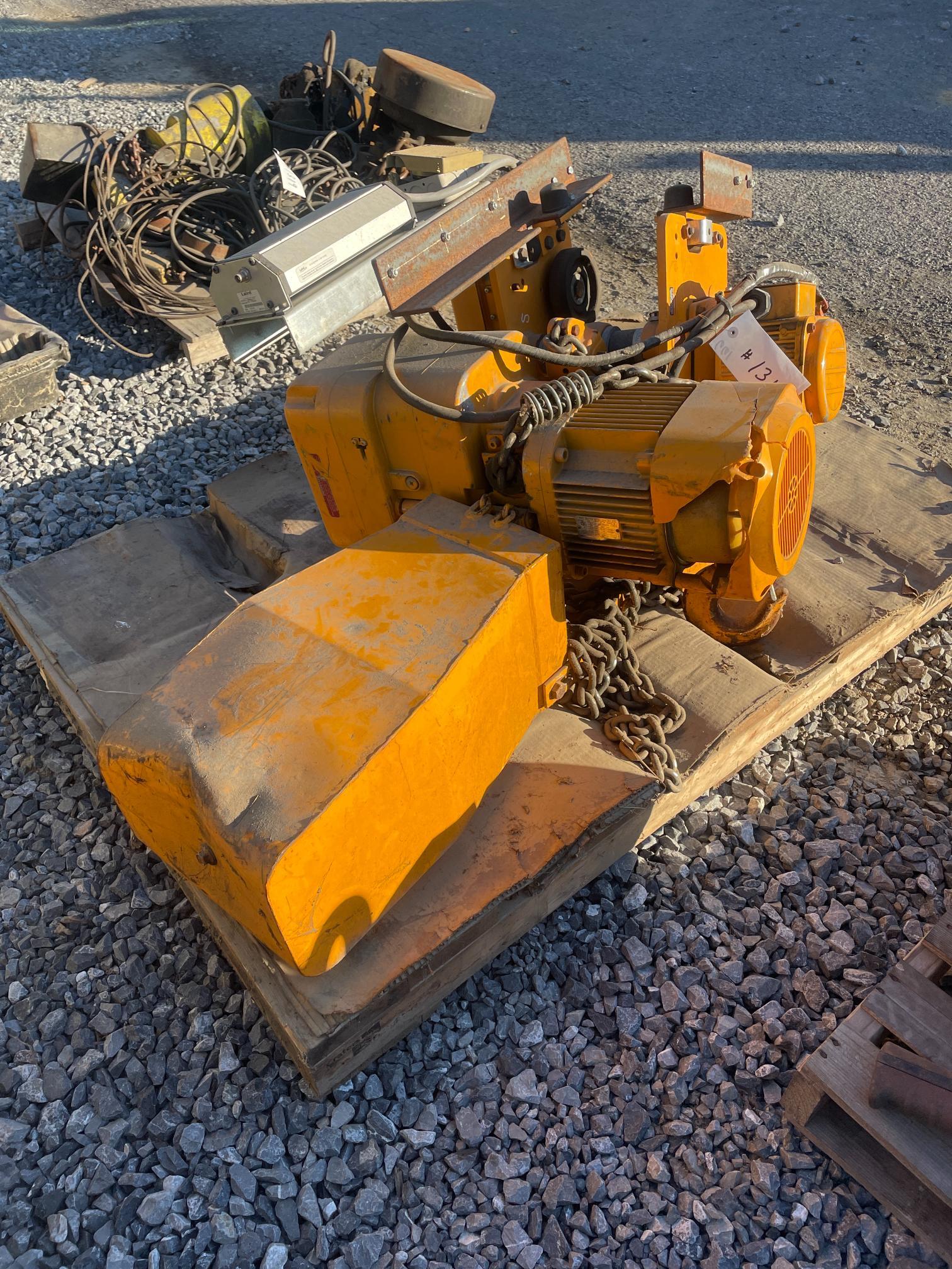 Used Harrington 3 Ton Chain Hoist