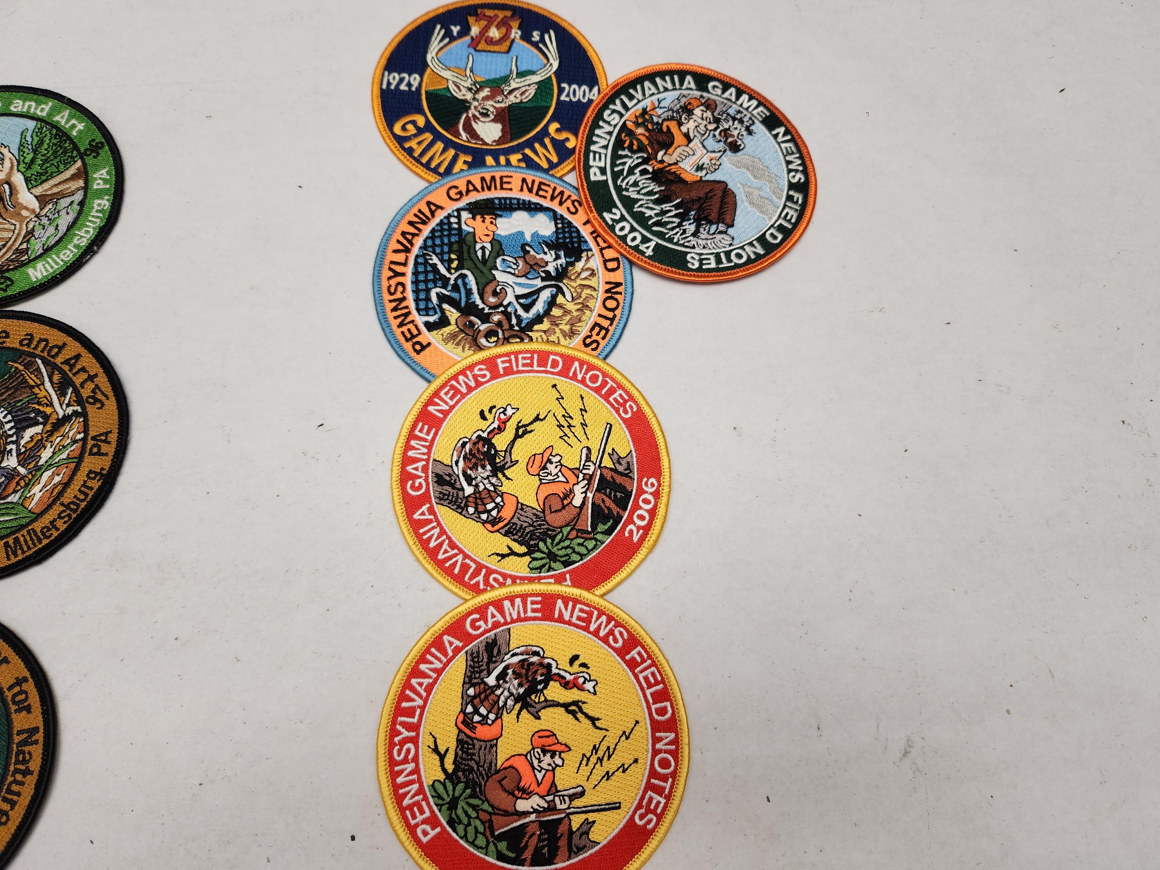 (22Pcs.) NED SMITH & PA GAME NEWS PATCHES