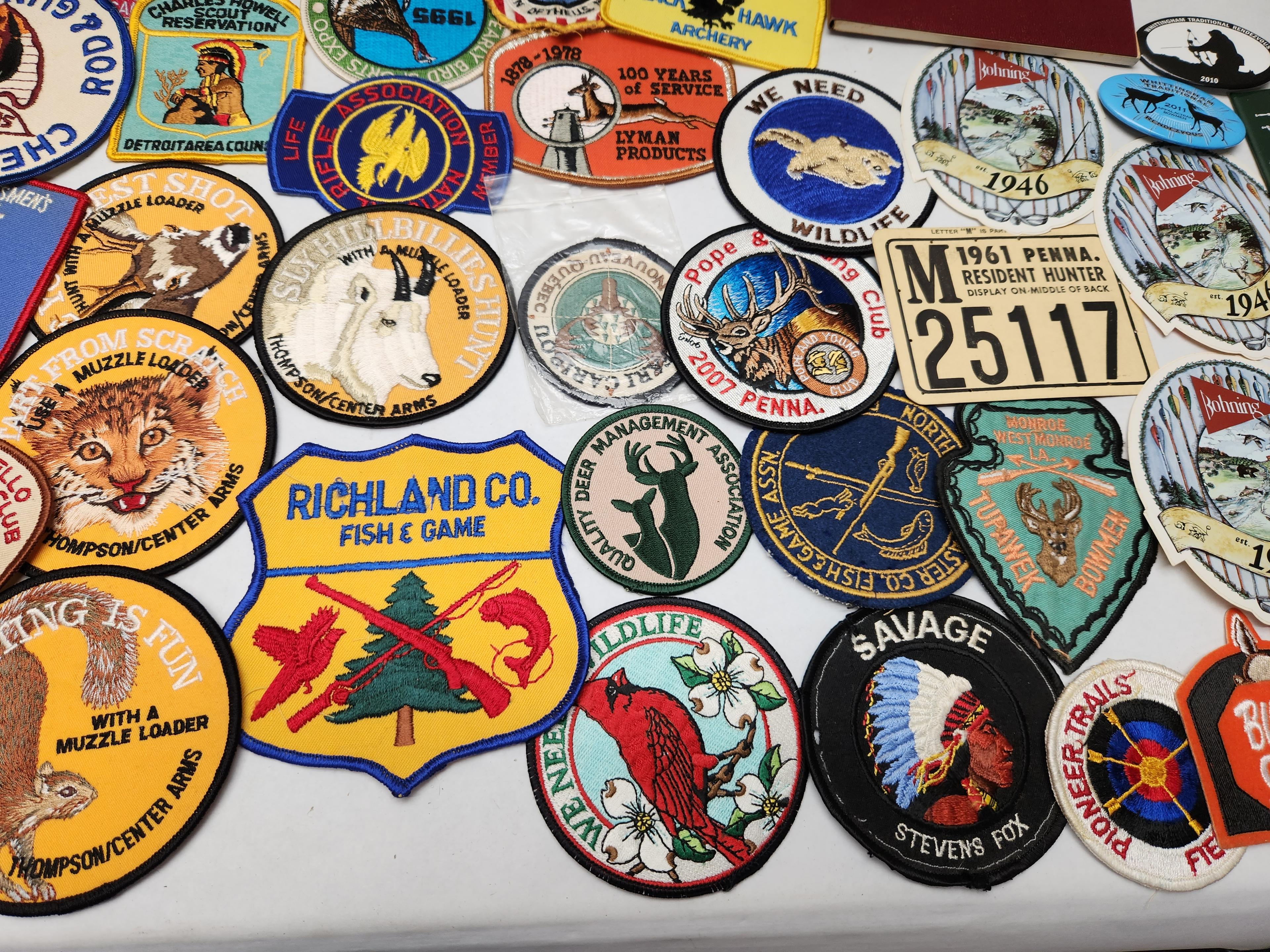 (75Pcs.) HUNTING PATCHES & VINTAGE L.L. BEAN BOOK