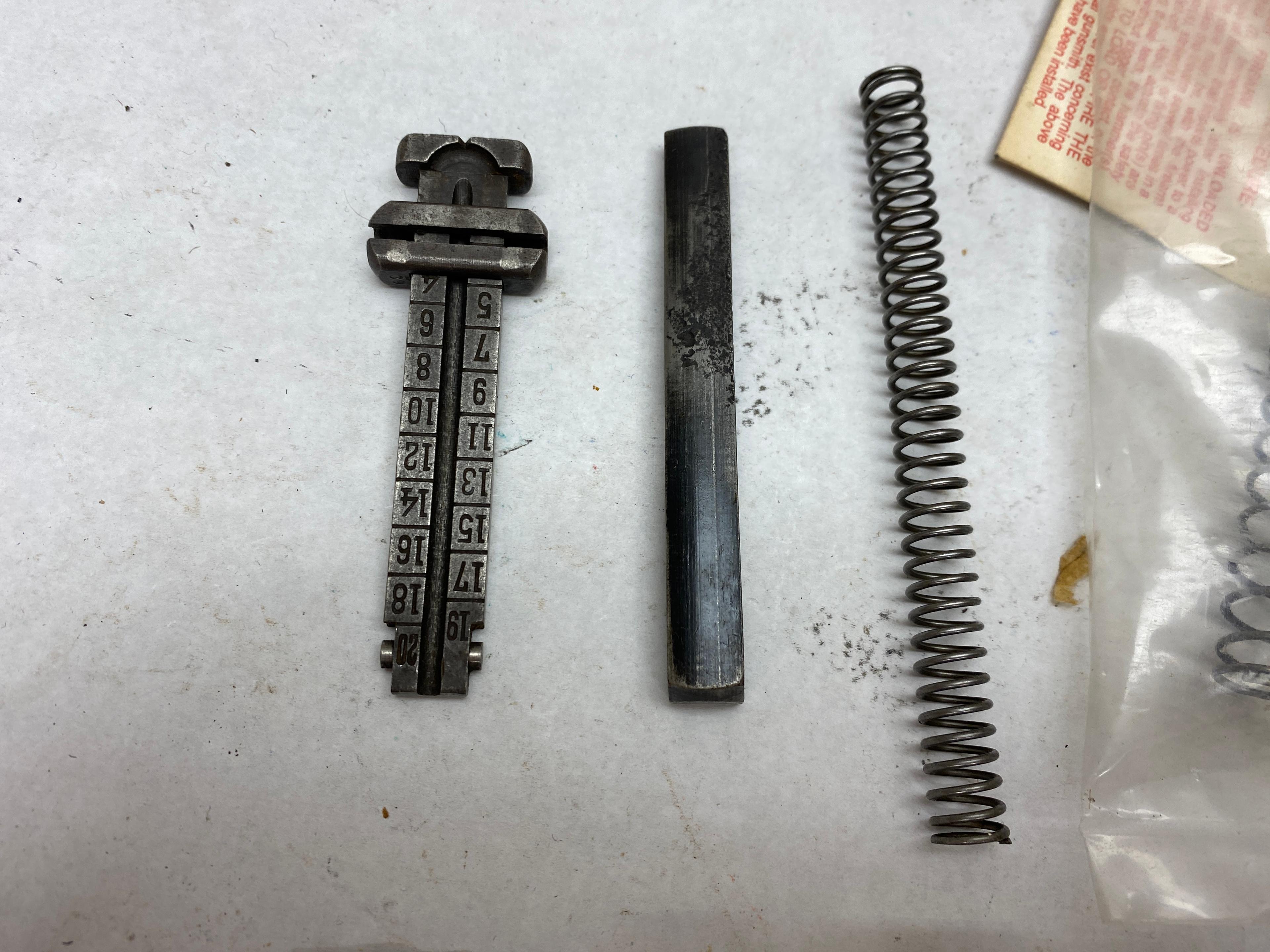 ASSORTED MAUSER 98 RIFLE PARTS