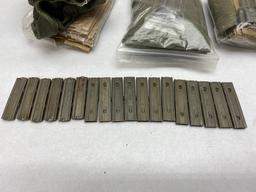 TRAY LOT OF U.S. STRIPPER CLIPS AND BANDOLIERS