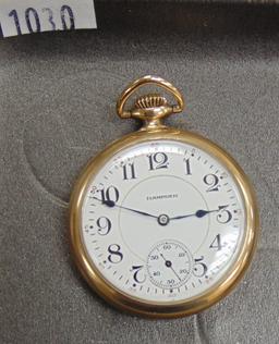 10k Golf Filled Hamilton Pocket Watch.