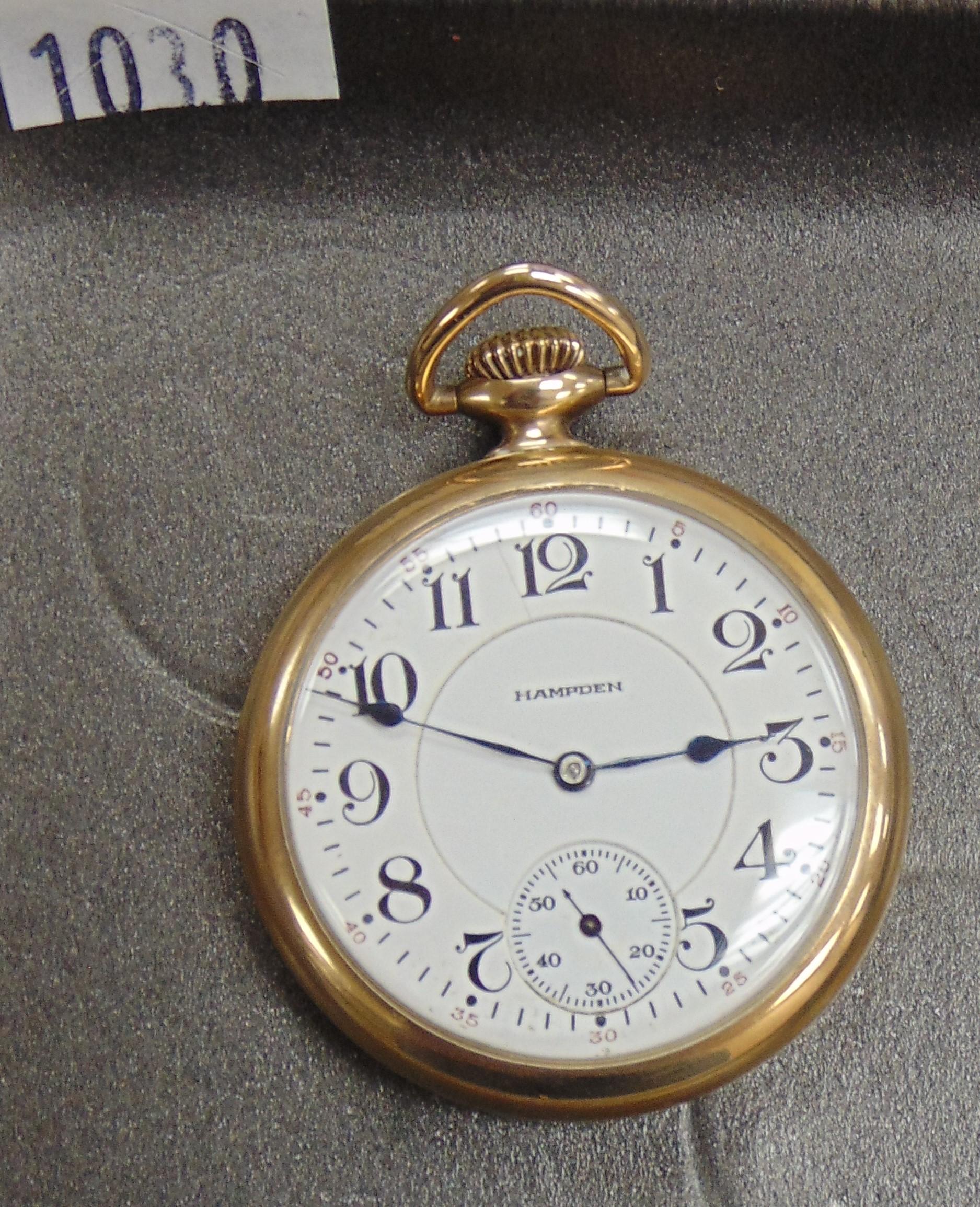 10k Golf Filled Hamilton Pocket Watch.