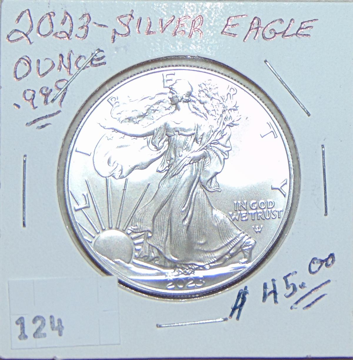 2023 Silver Eagle .999 1 Troy Oz. MS.