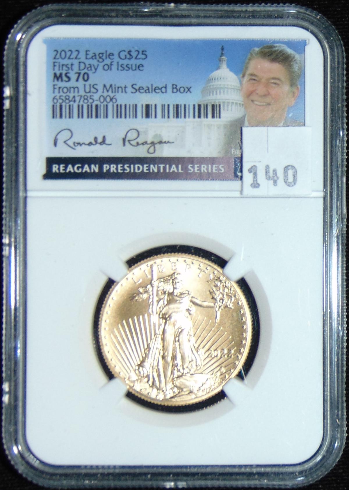 2022 1/2 Oz. Gold Eagle NGC MS70.