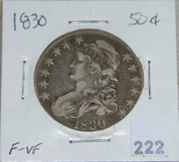 1830 Bust Half Dollar F-VF.